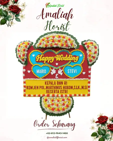 Papan Bunga Pernikahan Alai Gelombang